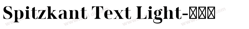 Spitzkant Text Light字体转换